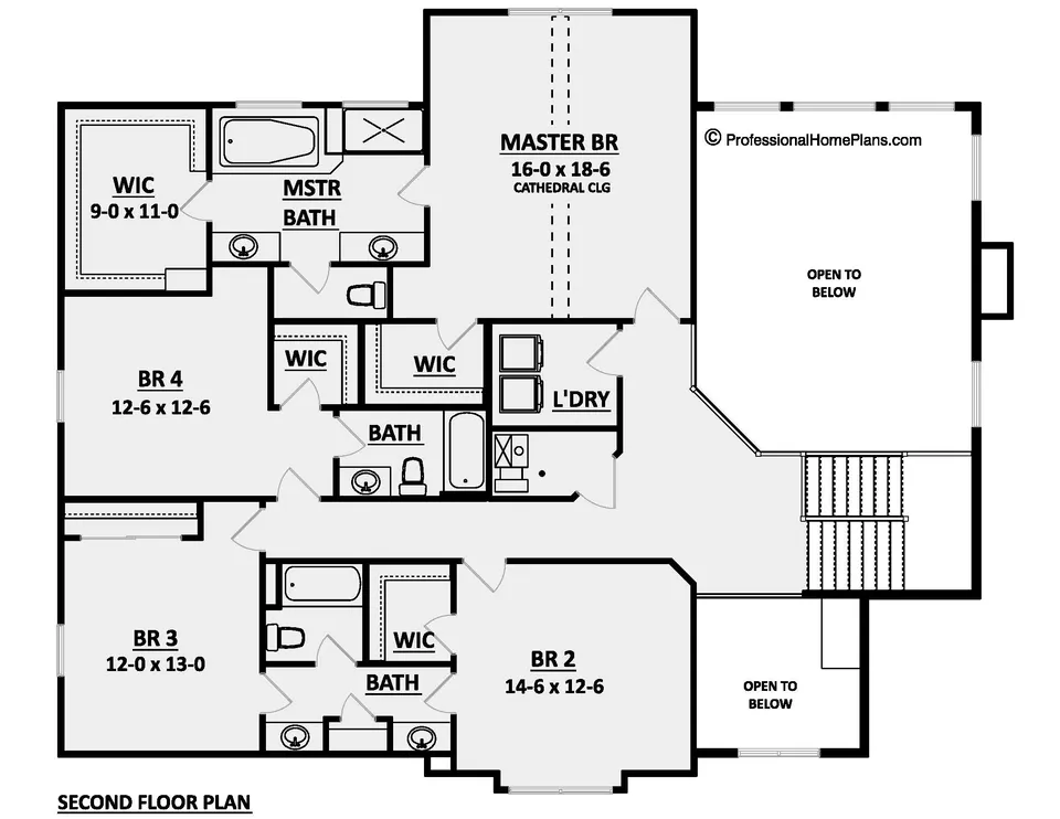 The Kelly second level floor plan